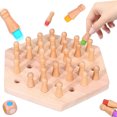 thumbnail image 1 of Jeu d'Échecs en Bois Mémoire, 1 of 5