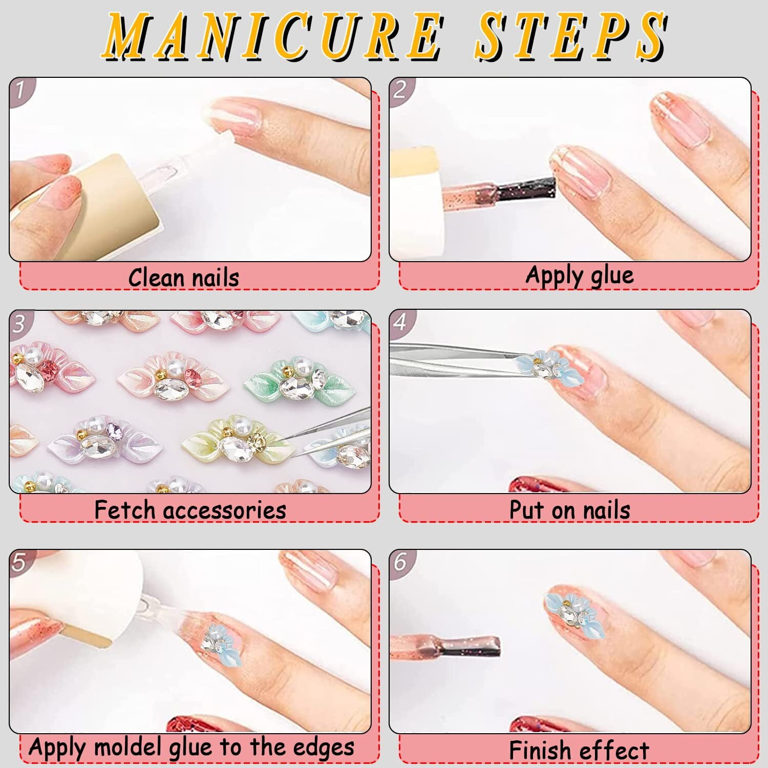 TUTORIAL : how to apply nail charms Step-by-Step Guide for Stunning N