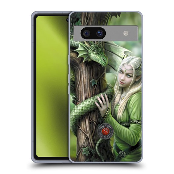 Head Case Designs Officially Licensed Anne Stokes Dragon Friendship Kindred Spirits Soft Gel Case Compatible with Google Pixel 7a