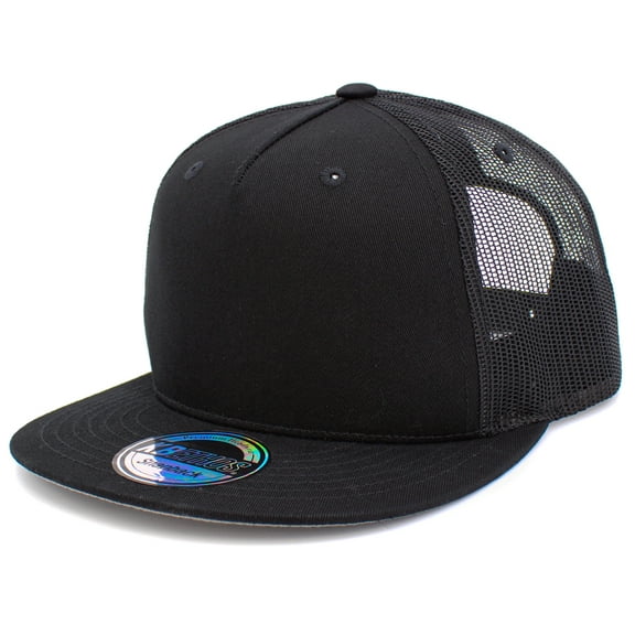Five Panel Mesh Back Trucker Hat Adjustable Snapback Baseball Cap