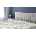 thumbnail image 5 of Ambesonne Lily Pattern Fitted Sheet, Watercolor Greenery, Twin Size, Pastel Purple Lime Green, 5 of 5