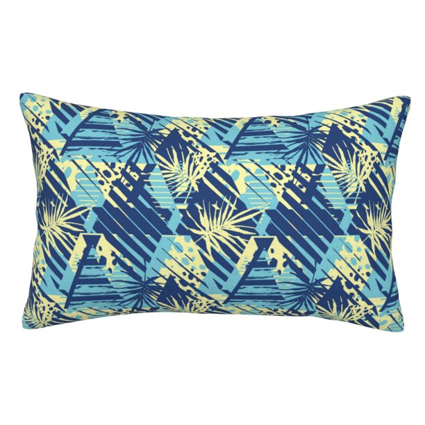 Fotbe Hawaiian Style Funda de Almohada Decorativa Estilo Occidental, Lujo en Algodón, Fundas para Almohadas King, Cojín Estampado para Decoración del Hogar-14"x20"