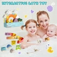 thumbnail image 6 of Dimoarch 4 in 1 Bath Toys for Toddlers, Magnetic Fishing Game, Waterwheel Shower Toy, Duck Slide Track Set, Soft Stacking Blocks, Sensory Montessori Toys for Boys and Girls, 6 of 9