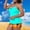 Sky Blue, variant on FAHXNVB Plus Size Tankini Swimsuit for Women Two Piece Bathing Suit with Built in Bras Sleevleess V Neck Tankini Top with High Waist Swim Shorts,XL,Light Blue 1
