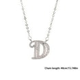 thumbnail image 2 of Guodhu Silver Plated Initial Necklace for Women Letter Necklace with Letter A to Z Cystal Initials Choker Pendant Necklace Round Diamond Fancy Letter Necklace Gift for Mother And Daughter, 2 of 3