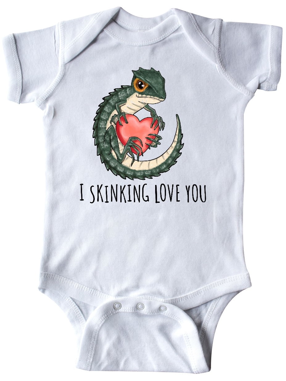 Inktastic I Skinking Love You Cute Pun Crocodile Skink Lizard Gift Baby ...