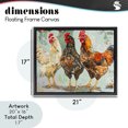 thumbnail image 4 of Stupell Industries Modern Abstract Chickens Trio Black Floating Frame Canvas Art, 21 x 17, by Creative Studio, 4 of 8
