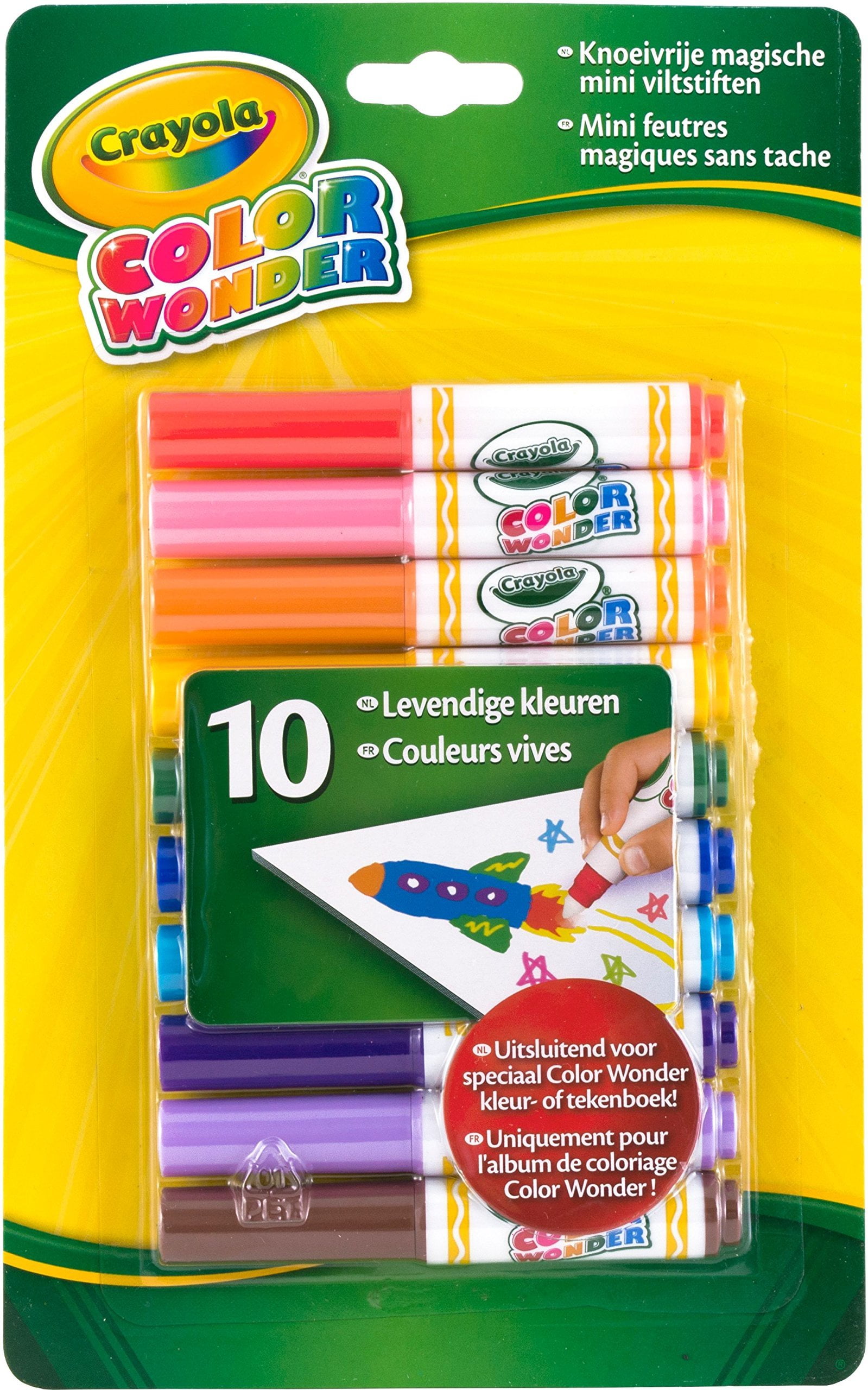 Crayola Color Wonder Markers, Mess Free Coloring, 10 Count, Gift for