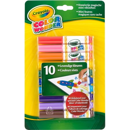 Crayola Color Wonder Markers, Mess Free Coloring, 10 Count, Gift for
