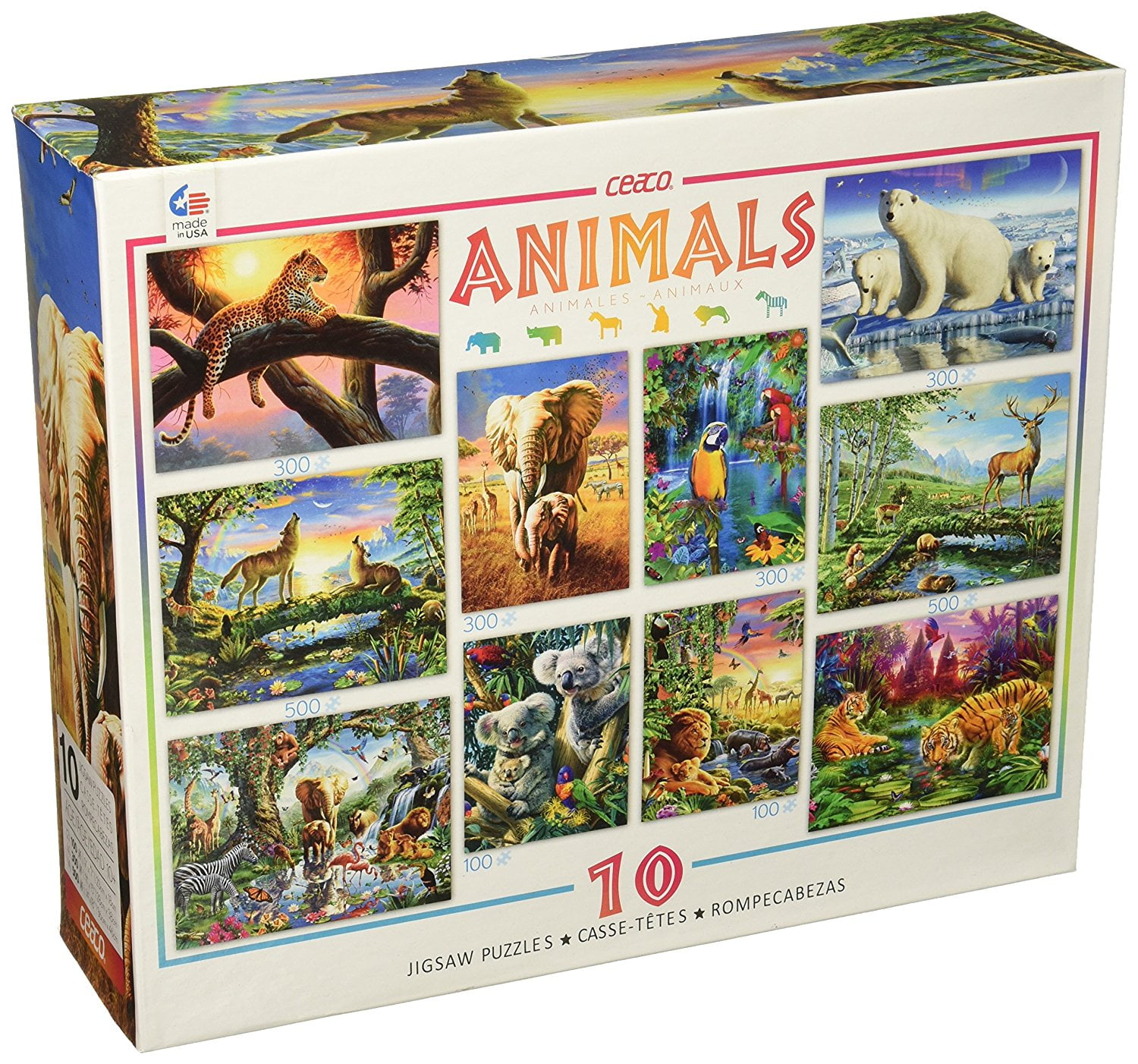 10in1 Multi Pack Animals Puzzle (100 Piece), 10In1 multipack