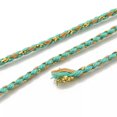 thumbnail image 3 of U8MO 1 Roll Handmade 4-Ply Polycotton Cord Macrame Cotton Rope with Gold Wire 1.5mm-Medium Aquamarine, 3 of 3