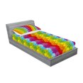 thumbnail image 2 of Ambesonne Floral Fitted Sheet & Pillow Sham Set, Rainbow Colored Flowers, Twin, Multicolor, 2 of 2