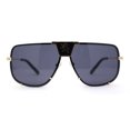 thumbnail image 3 of Mobster Flat Top Rimless Luxury Sport Fashion Racer Sunglasses Gold Black, 3 of 4