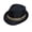 Black, variant on Kids Fedora Hat Boys Straw Sun Hat, Summer Beach Jazz Cap with Stripe Band, Lightweight Dress Up Accessory for Toddler Boys (Ages 3-7)