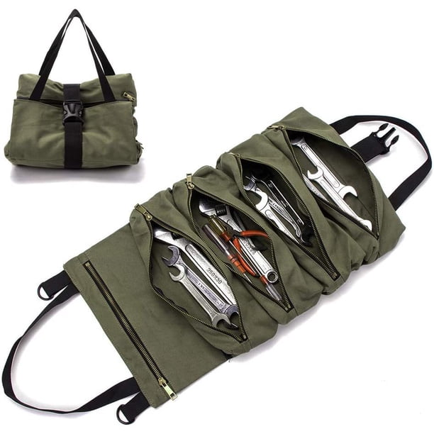 Bolsa Enrollable Para Herramientas Sincero Organizador De Herramientas Enrollable Con 3 Bolsas Desmontables | En Línea