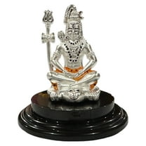 999 Pure Silver Lord Shiva Idol - 2.0-inch Tall Statue / Murti (Figurine #01)