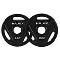 thumbnail image 4 of HAJEX Ensemble de Plaques de Poids en Fonte Olympiques à Triple Prise 2 Pouces - Ensemble de 35 Lb - (2,5 Lb, 5 Lb et 10 Lb), 4 of 5