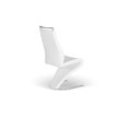 thumbnail image 3 of Topline Home Furnishings Chaises d'Appoint blanches en similicuir, 3 of 5