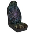 thumbnail image 2 of POLERO Polyester Front Car Seat Covers for Auto, Washable Stretchy Driver Seats Protector Cushion, Gradient Spider Web, 2 of 7