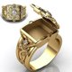 thumbnail image 5 of Anillo de circón con patrón de flores s estilo Punk para hombre Dorado10 Yuyangstore Anillo estilo punk, 5 of 8