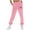Pink, variant on Women's Drawstring Waist Dog Paw Heart Print Sweatpants Fleece Jogger Baggy Lounge Pants with Pockets