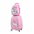 thumbnail image 3 of Kids Cartoon Pattern Luggage Set, 2 Pcs Carry on Suitcase Set for Boys and Girls, Unicorn, 3 of 8