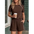 thumbnail image 5 of PRETTYGARDEN Sweatsuits Women 2 Piece Outfit Summer Lounge Shorts Sets Matching Spring Travel Beach Vacation Clothes, 5 of 8