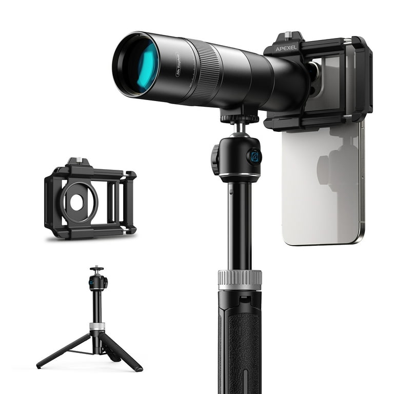 スマホアクセサリー APEXEL 30X Telephoto Lens Kit Amazon.com: APEXEL High Power 30X HD Telephoto Lens for