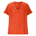 thumbnail image 4 of Posijego Womens V Neck Sweater Shirts Summer Short Sleeve Knit Pullover Casual Lightweight Tops for Women, 4 of 7
