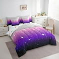 thumbnail image 3 of Feelyou Glitter Stars Starry Sky Bedding Comforter Set 7-Piece, Romantic Galaxy Fashion King Bedding Sets, Teen Adult Kid Reversible Bed Sheets, Ultra Soft Home Decor, 3 of 7