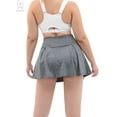 thumbnail image 5 of Gustave Women High Waisted Pleated Skirts with Bottom Shorts Athletic Golf Tennis Skorts Summer Casual Mini Active Skirt "Gray, M", 5 of 9