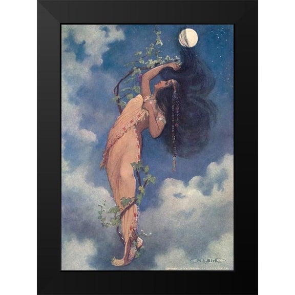 Kirk, Maria 11x14 Black Modern Framed Museum Art Print Titled - From the full moon fell Nokomis from Story of Hiawatha 1910
