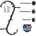 thumbnail image 5 of Body Back Buddy Classic Handheld Manual Massage Cane USA Made-Full Body Pressure & Trigger point massage tool for Deep Tissue Pain Relief -Dual Massage Hooks for Back, Shoulder, Neck (2.0 Black), 5 of 7