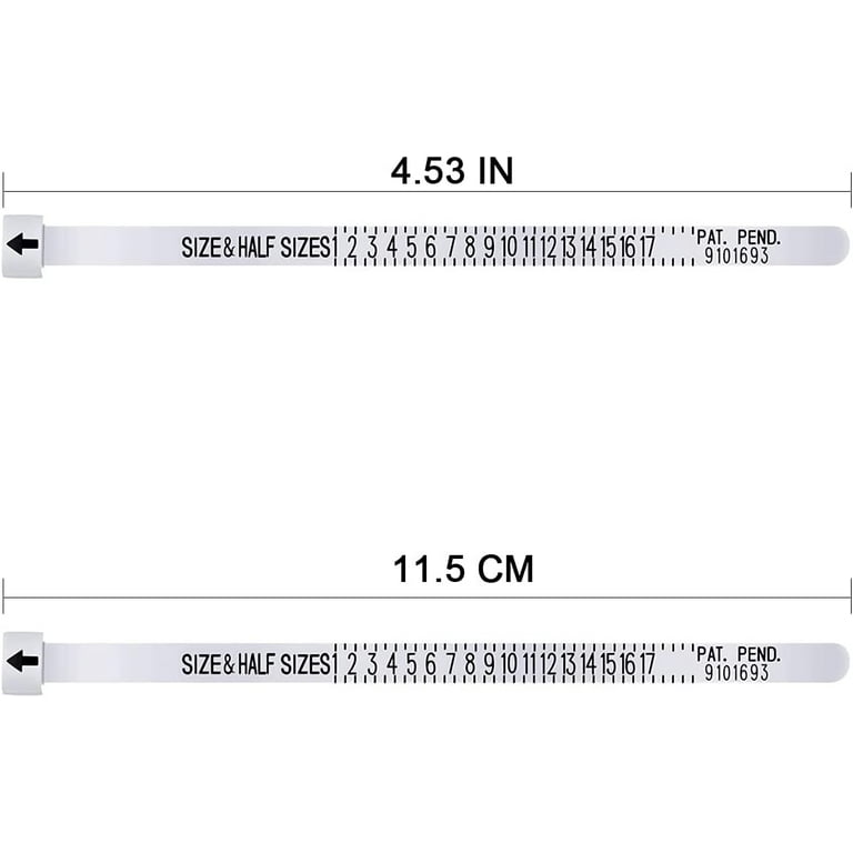 100 Pack US Ring Sizer Measuring Gauge 1-17 US Rings Size Plastic Finger  Sizing Measure Tool, Reusable, Black - AliExpress