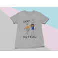 thumbnail image 4 of Tstars Boys Unisex Gifts for Dad Father's Day Shirts Daddy is my Hero Drawing Super Dad for Father from Son Daughter Cool Best Gift for Dad Kids T Shirt, 4 of 8
