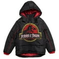 thumbnail image 2 of Jurassic Park Big Boys Zip Up Winter Coat Puffer Jacket Black 10-12, 2 of 5