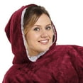 thumbnail image 7 of Cozy Soft Comfortable Sherpa Hoodie Sweatshirt - Oversized Blanket Sweatshirt Hoody - Hooded, Large Pocket, Reversible - Warm And Luxurious Plush Sherpa & Microfiber - Premium Edition - Blue, 7 of 7