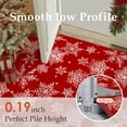thumbnail image 3 of BERTHMEER 2'x3' Christmas Small Area Rugs Indoor Doormat Kitchen Bathroom Living Room Entryway Laundry Room Red White Snowflake Washable Rugs Non-slip Holiday Throw Rugs, 3 of 5