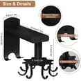thumbnail image 4 of Ganchos de pared de alta resistencia, colgador giratorio para utensilios, estante de cocina para ahorrar espacio, organizador de pared con 8 ganchos extraíbles y 2 ganchos para colgar, color negro para espátula, cuchara, taza, toalla, llave Sailing Electrónica, 4 of 6