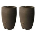 thumbnail image 1 of Algreen Athena 50 Gallon Plastic Rain Water Collection Drum Barrel (2 Pack), 1 of 11