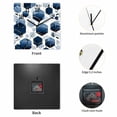thumbnail image 2 of Navy Blue Marble Wooden Wall Clock Silent Non Ticking, Gold White Geometric Hexagon Modern Square Wall Clocks Battery Operated, Decor Clock for Home Office, Living Room, Kitchen, 12 Inch, 2 of 9