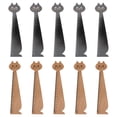 thumbnail image 1 of MasteelfCA 10pcs Cat Design Ruler Retro Wood Drawing Ruler DIY Handwriting Learning Tool Cartoon Ruler School Stationery for Home School Kids (Yellow, Black), 1 of 7
