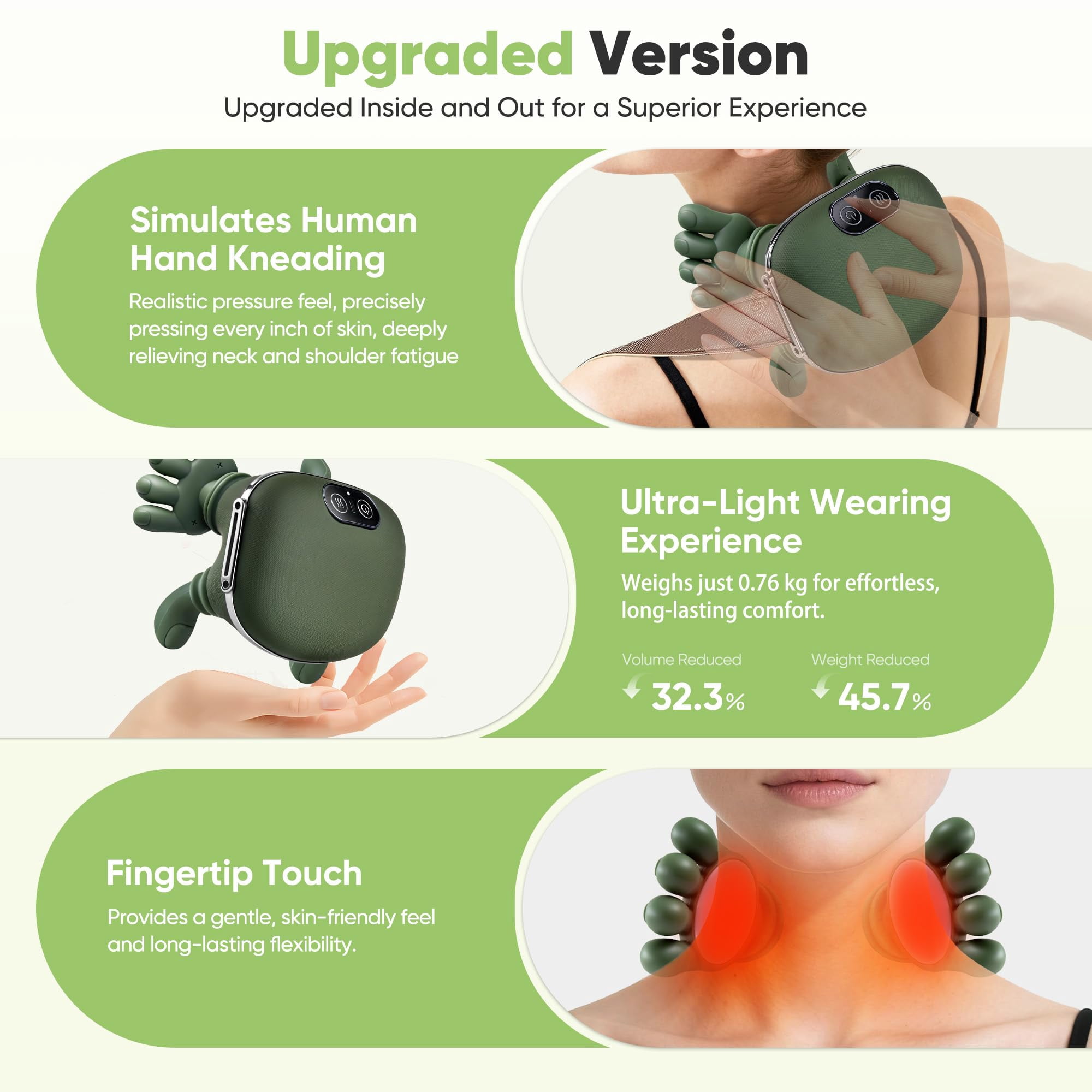 Neck Massager with Heat for Pain Relief deep Tissue,Shoulder & Back Massager,masajeador de espalda y Cuello shiatsu Neck and Back Massager