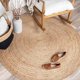 thumbnail image 1 of Alfombra KEMA de yute trenzada, redonda, 150 cm, resistente a las manchas, 1 of 7