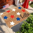 thumbnail image 6 of GFHFHITJ 4th of July Door Mat Memorial Day Outdoor Decor for Front Door Kitchen Bathroom Layered Liberty Stars Red&Blue&White(15.75*23.6"), 6 of 6
