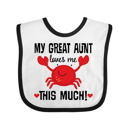 

Inktastic My Great Aunt Loves Me Boys or Girls Baby Bib