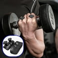 thumbnail image 2 of Hyasfey 1 Pair Anti-Slip Silicone 2-Finger Workout Grips Men Women Palm Protection Weight Lifting Dumbbell Deadlift Pull-Up Grippers Gym Training Exercise Fingerless Gloves, 2 of 7