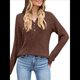 thumbnail image 1 of Camisetas de Larga para Mujer, Sudaderas con Capucha de Moda con Bolsillo de Canguro, Sudaderas de Otoño Marrón XXL, 1 of 8