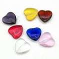thumbnail image 2 of U8MO 10pcs Heart Shape Crystal Glass Loose Beads for Jewelry Making DIY Pendants-Deep Brown, 2 of 9