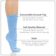 thumbnail image 4 of Basico Lightweight Slouchy socks for women | Light Blue Slouch Socks for Girls | Scrunch Socks | (6PK, Shoe Size 5-9 1/2), 4 of 5